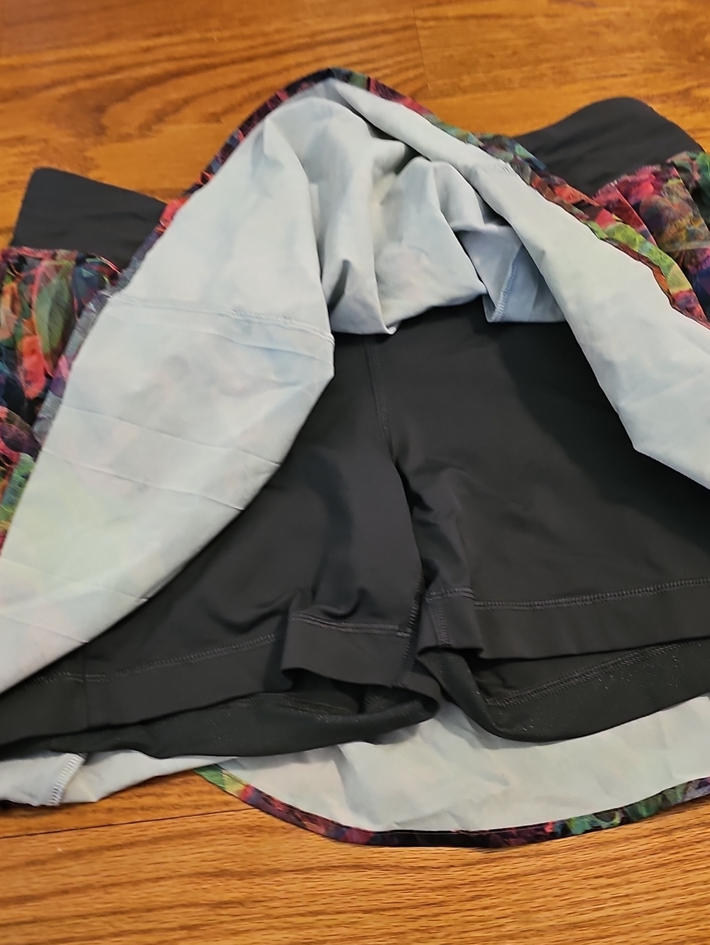 lululemon Multicolor Floral Skater Skirt with Black Waistband - Picture 2 of 4